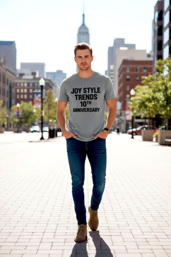 JOY STYLE TRENDS 10TH ANNIVERSARY T-SHIRT MEN DENVER, COLORADO