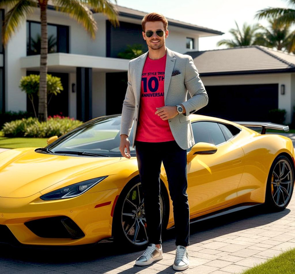 JOY STYLE TRENDS 10TH ANNIVERSARY T-SHIRT MEN FLORIDA